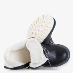 Discount Czarne chłopięce ocieplane trzewiki Tiptop Chłopięce