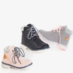 Discount Czarne chłopięce ocieplane trzewiki Tiptop Chłopięce