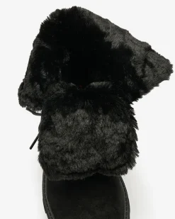 New Czarne damskie sznurowane botki Cavenma Botki Z Delikatnym Ociepleniem|Botki Sznurowane