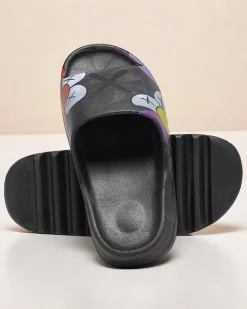 New Czarne damskie klapki Elmino Klapki Basenowe|Klapki Płaskie