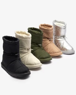 Outlet Czarne damskie ocieplane buty a'la śniegowce Kaliolen Śniegowce