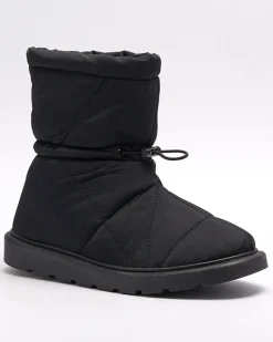 Outlet Czarne damskie ocieplane buty a'la śniegowce Kaliolen Śniegowce