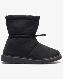 Outlet Czarne damskie ocieplane buty a'la śniegowce Kaliolen Śniegowce