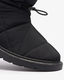 Outlet Czarne damskie ocieplane buty a'la śniegowce Kaliolen Śniegowce