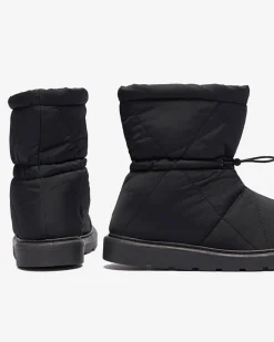 Outlet Czarne damskie ocieplane buty a'la śniegowce Kaliolen Śniegowce