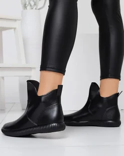 Discount Czarne damskie kalosze Alcada Kalosze Matowe