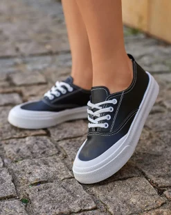 New Czarne damskie tenisówki Lorino Trampki