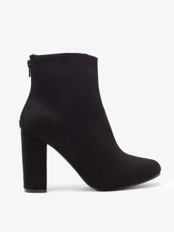 Online Czarne damskie botki na słupku Sterica Botki Bez Ocieplenia|Botki Na Słupku