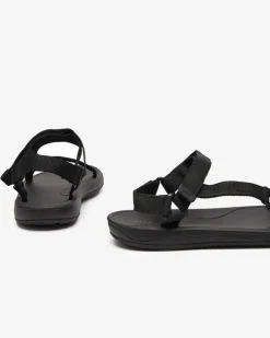 New Czarne damskie sportowe sandały Tatags Sandały Płaskie