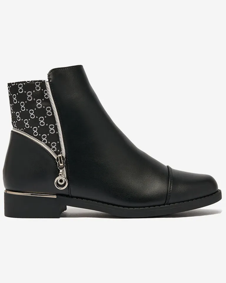 Clearance Czarne damskie botki a'la sztyblety Orlaenda Botki Z Grubym Ociepleniem|Sztyblety