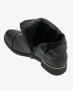 Clearance Czarne damskie botki a'la sztyblety Orlaenda Botki Z Grubym Ociepleniem|Sztyblety