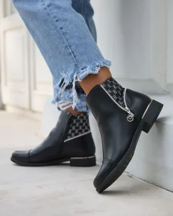 Clearance Czarne damskie botki a'la sztyblety Orlaenda Botki Z Grubym Ociepleniem|Sztyblety