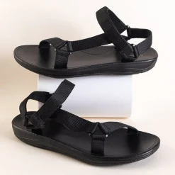 Online Czarne damskie sportowe sandały Tatag Sandały Płaskie