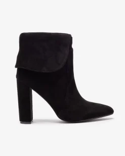 Best Czarne damskie botki na słupku Reirasa Botki Bez Ocieplenia|Botki Na Słupku