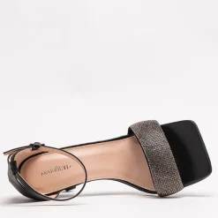 Hot Czarne damskie sandały na szpilce Enedi Sandały Na Szpilce