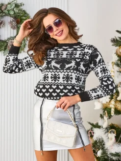 Sale damski świąteczny sweter Swetry