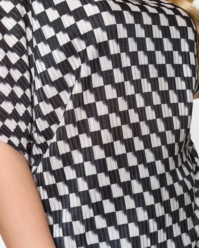 Clearance damski plisowany wzorzysty komplet Damskie Komplety Damskie