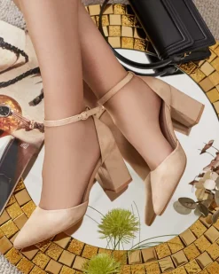 New Czółenka damskie na słupku Lilolla Buty Na Wielkie Wyjście|Sandały Na Słupku