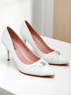 Czółenka damskie eko skórzane Venetia Nera Szpilki