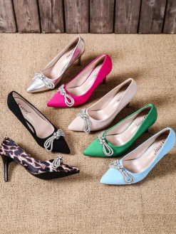 Online Czółenka damskie z kokardką Hepeles Buty Na Wielkie Wyjście|Klasyczne