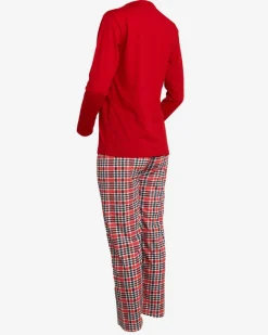 New Czerwona damska 2-częściowa piżama z bałwankiem Piżamy