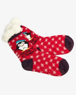 Best Czerwone damskie skarpetki ze świątecznym wzorem Skarpetki