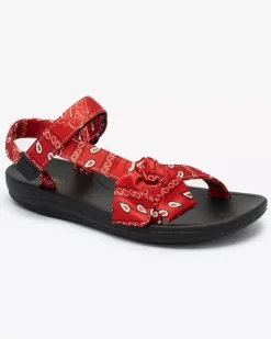 Best Czerwone sandały damskie z kokardką Oyall Sandały Płaskie