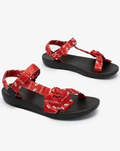 Best Czerwone sandały damskie z kokardką Oyall Sandały Płaskie