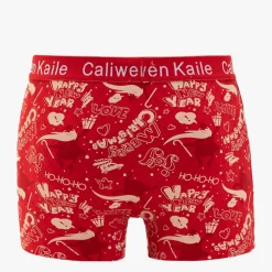 Hot Czerwone świąteczne bokserki męskie Majtki