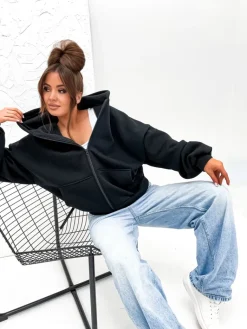 Best Damska bawełniana ocieplana bluza butterfly Bluzy