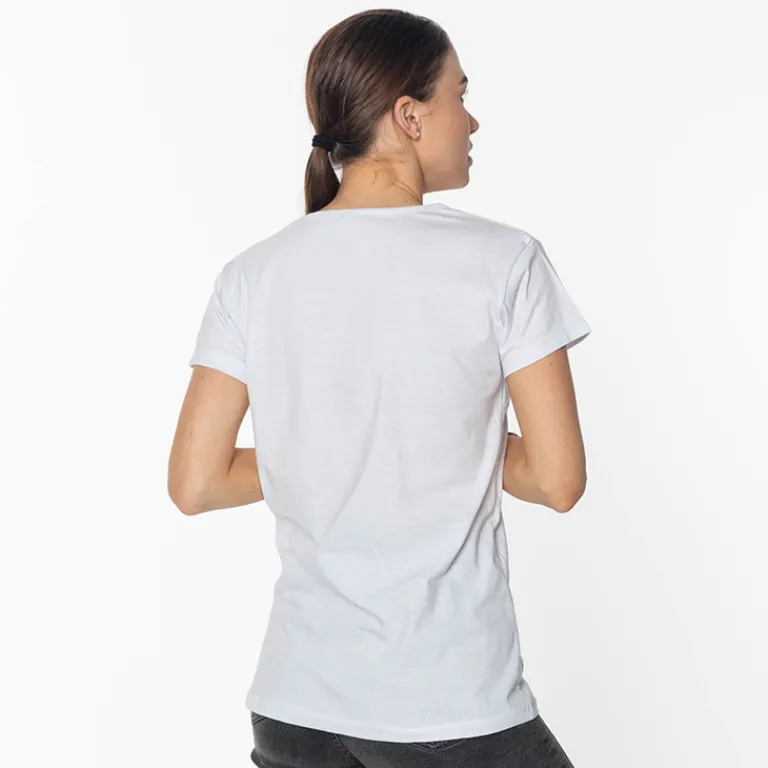 Damska biała koszulka z nadrukiem Bluzki / Koszule / Koszulki