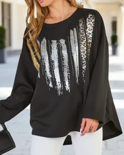 Discount Damska bluzka z printem Bluzki / Koszule / Koszulki