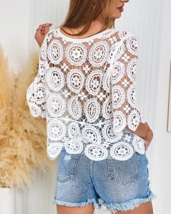 Clearance Damska bluzka koronkowa Bluzki / Koszule / Koszulki