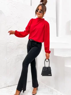 New Damska bluzka ze stójką Bluzki / Koszule / Koszulki