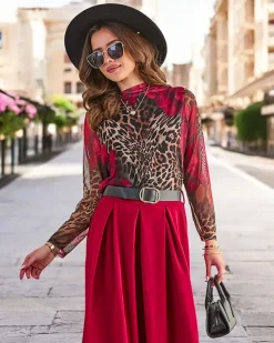 Online Damska bluzka z printem Bluzki / Koszule / Koszulki