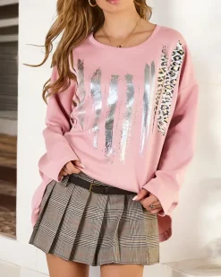 Sale Damska bluzka z printem Bluzki / Koszule / Koszulki