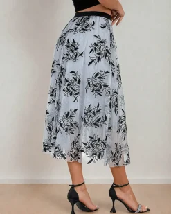 Discount Damska dwuwarstwowa spódnica midi Spódnice