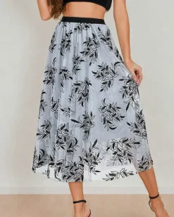 Discount Damska dwuwarstwowa spódnica midi Spódnice