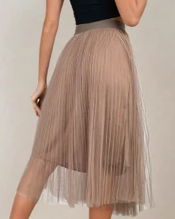 Discount Damska dwuwarstwowa spódnica midi Spódnice