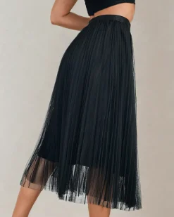 Outlet Damska dwuwarstwowa spódnica midi Spódnice