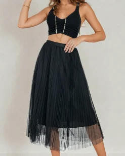 Outlet Damska dwuwarstwowa spódnica midi Spódnice