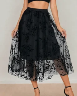 Sale Damska dwuwarstwowa spódnica midi Spódnice