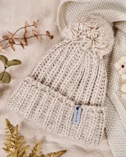 Sale Damska dzianinowa czapka z pomponem Damskie Czapki I Kapelusze