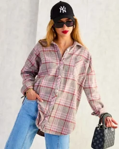 Best Damska koszula w kratę Bluzki / Koszule / Koszulki