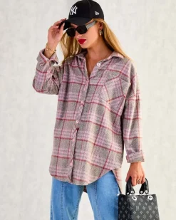 Best Damska koszula w kratę Bluzki / Koszule / Koszulki