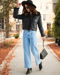 Best Damska kurtka eko skórzana z kożuszkiem w kolorze m Kurtki / Marynarki / Płaszcze