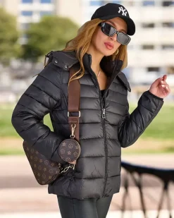 Online damska kurtka zimowa pikowana Kurtki / Marynarki / Płaszcze