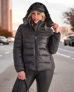 Online damska kurtka zimowa pikowana Kurtki / Marynarki / Płaszcze