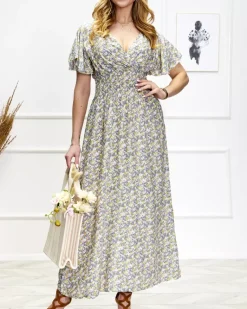 Best Damska kwiecista sukienka midi w m kolorze Sukienki Letnie|Sukienki Długie