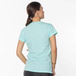 Hot Damska miętowa koszulka z nadrukiem Bluzki / Koszule / Koszulki